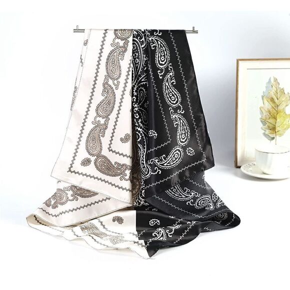 2 piece silky scarf set main image 5